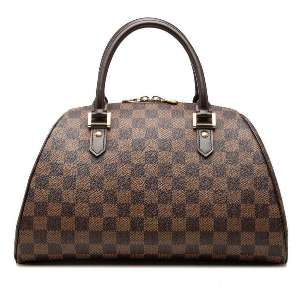 Louis Vuitton Damier Ebene Ribera MM Handbag Mini Ebene Brown